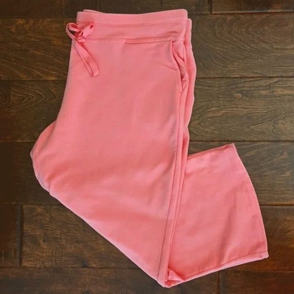 Nicole Miller Cropped / Capri Sweatpants, Coral